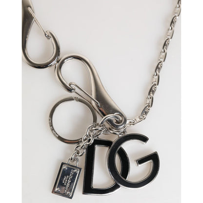 Dolce & Gabbana Silver DG Logo Key Holder Keychain Bag Charm Keyring Dolce & Gabbana