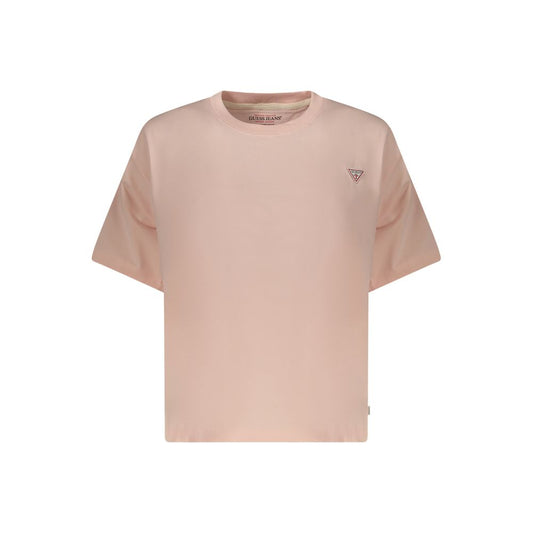 Guess Jeans Pink Cotton T-Shirt