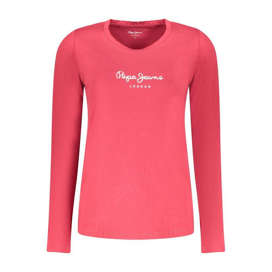 Pepe Jeans Red Cotton Women T-Shirt PE-39599-XS