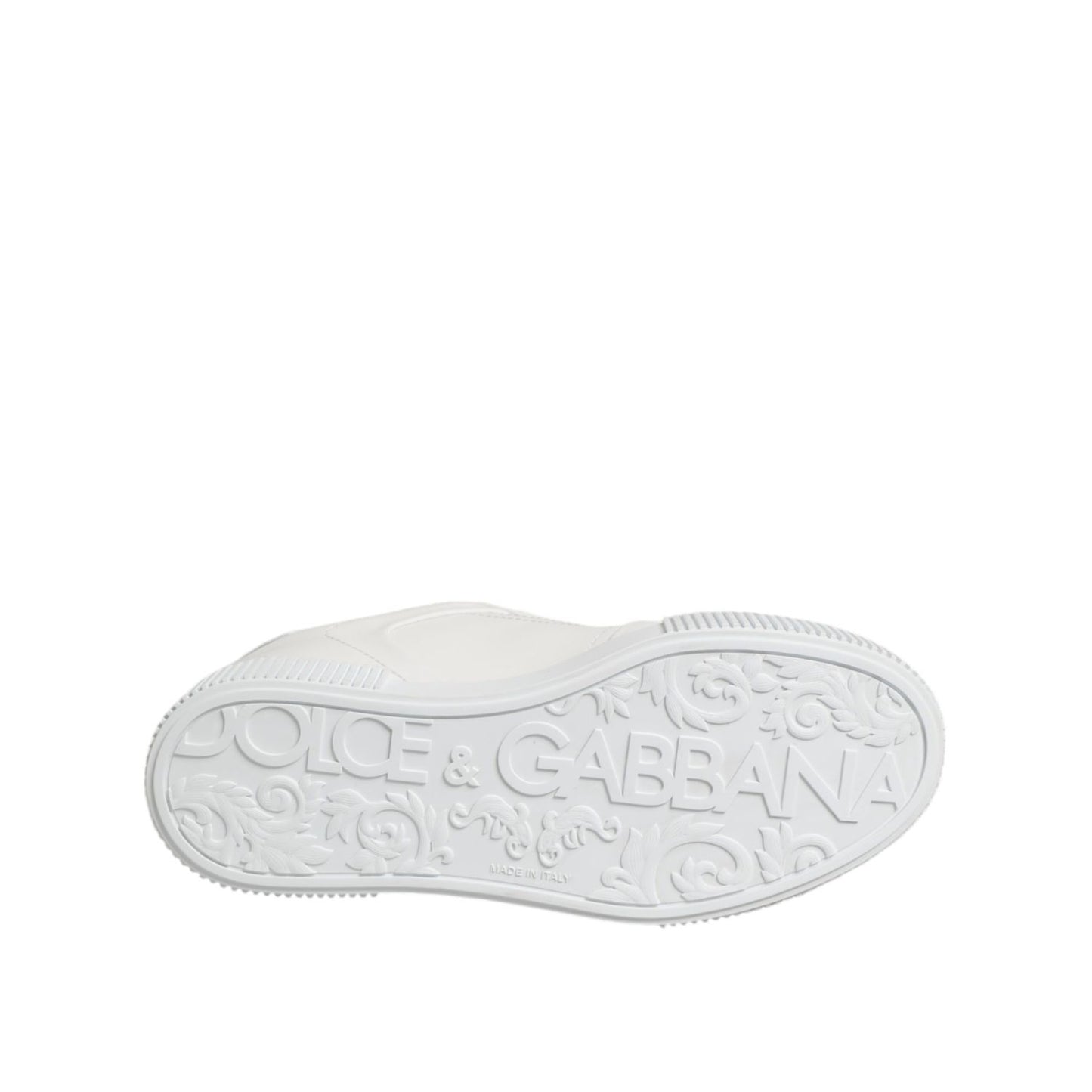 Dolce & Gabbana White Miami Leather Low Top Sneakers Shoes