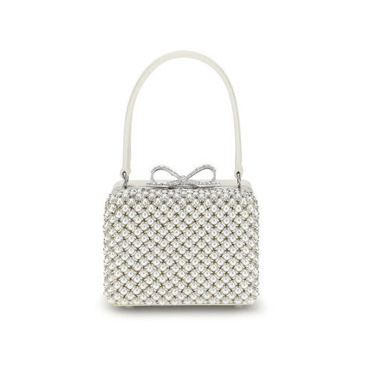 Self-Portrait Pearl-adorned Handbag