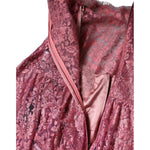 Dolce & Gabbana Pink Floral Lace Long Sleeve Midi Dress DR281191-36