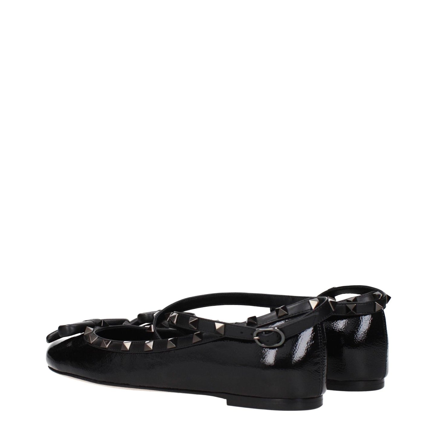 Valentino Garavani Black Leather Ballet Flats VA-15268620206345-EU38.5/US8.5