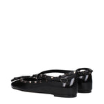 Valentino Garavani Black Leather Ballet Flats VA-15268620206345-EU38.5/US8.5