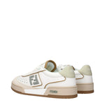 Fendi White Leather Low Tops FE-15268554244361-EU36.5/US6.5
