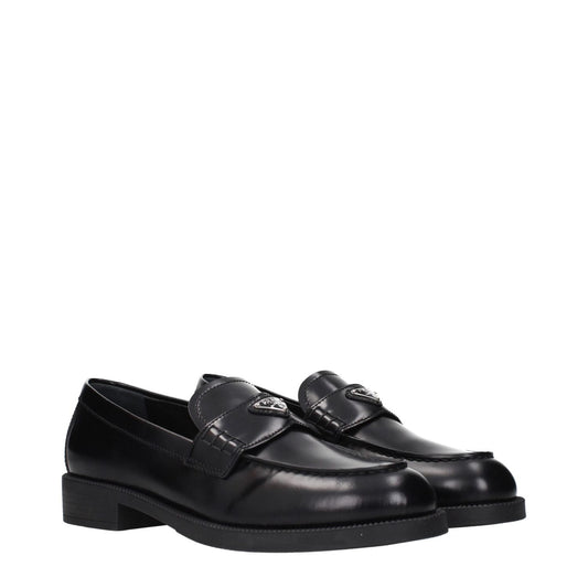 Prada Black Leather Slip-On Loafers PR-15270517637385-EU36.5/US6.5