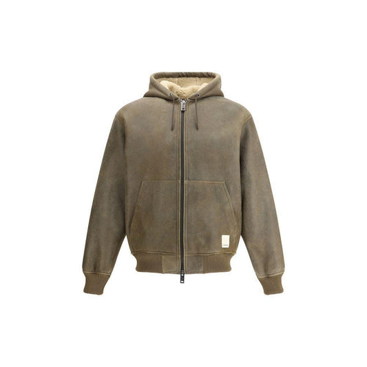 Emporio Armani Men Leather bomber Jacket EM-EM002616AF17349U6199-L
