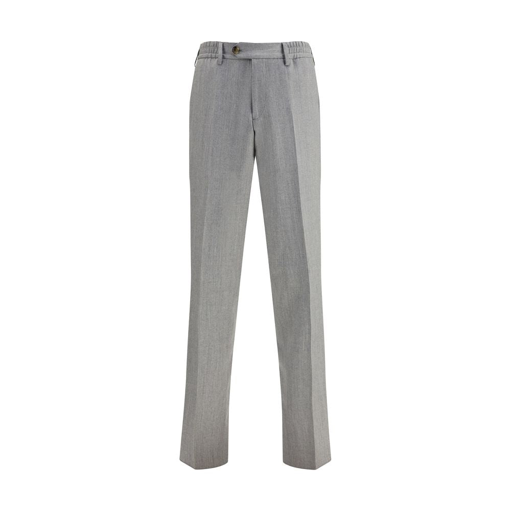 Lardini Gray Fleece Wool Chino Pants