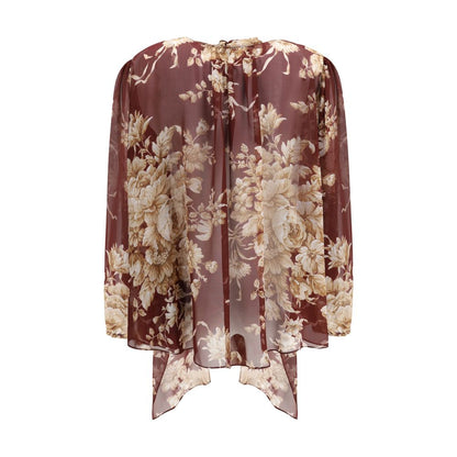 Dolce & Gabbana Bordeaux Silk Pattern Shirt