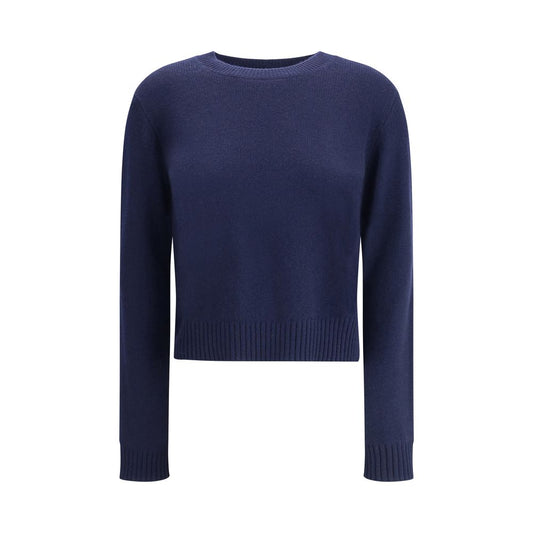Lisa Yang Mable Sweater in monochrome cashmere with ribbed crew neck, cuffs, and hem, perfect for elegant everyday wear, AW25 collection.