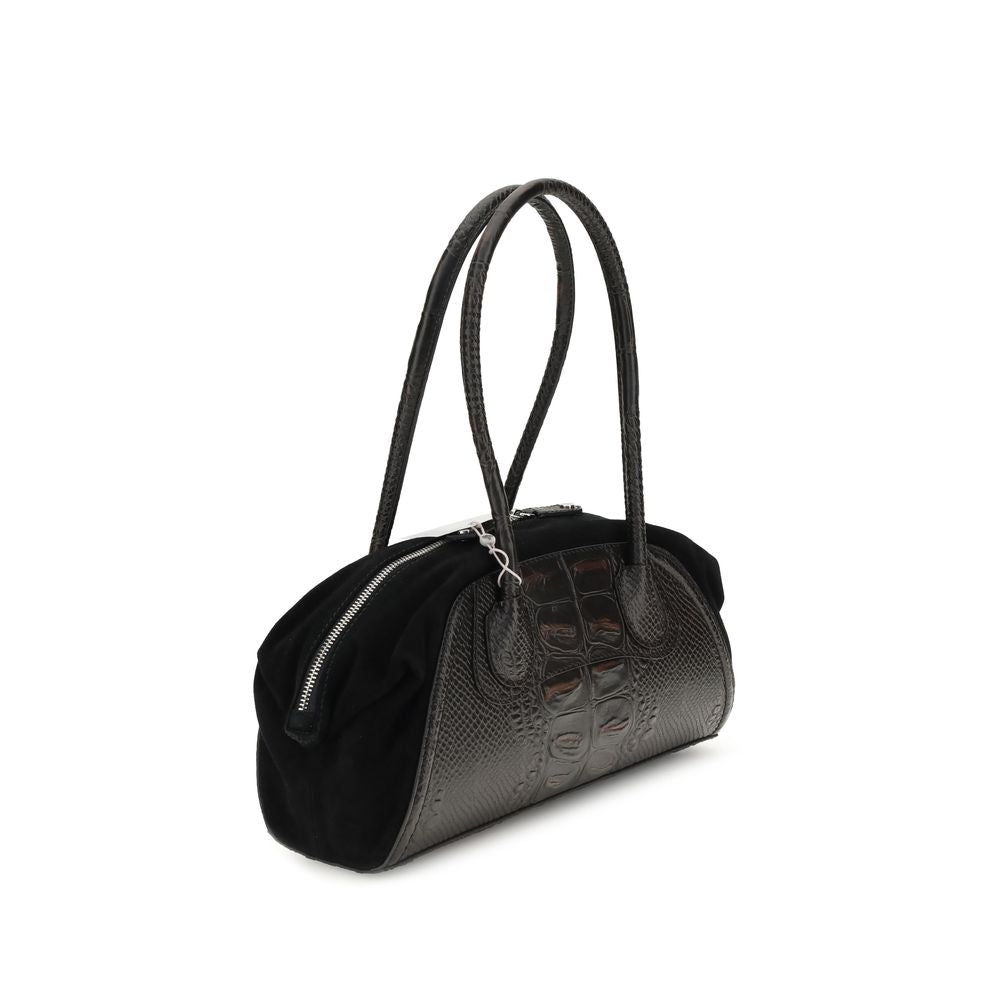 Vivienne Westwood Black Calf Leather Bos Taurus Shoulder Bag