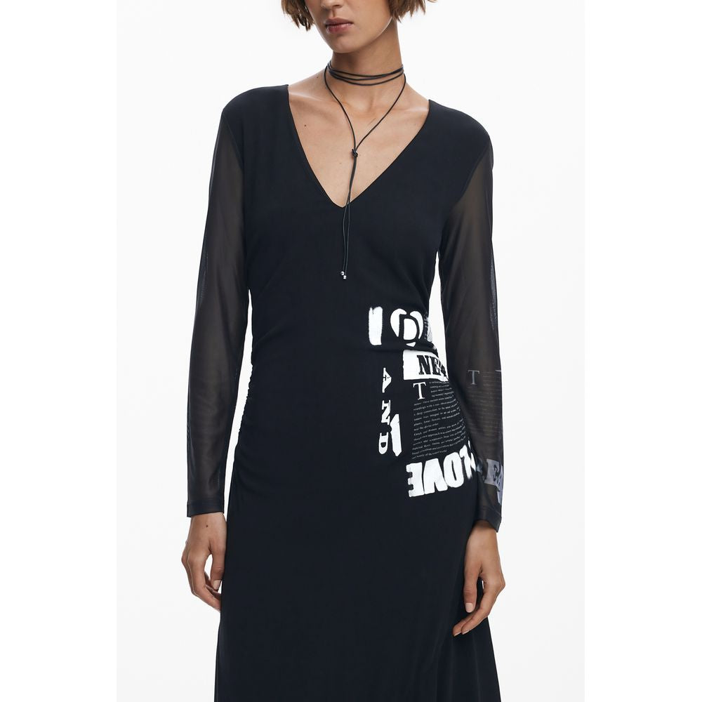 Desigual Black Polyester Dress