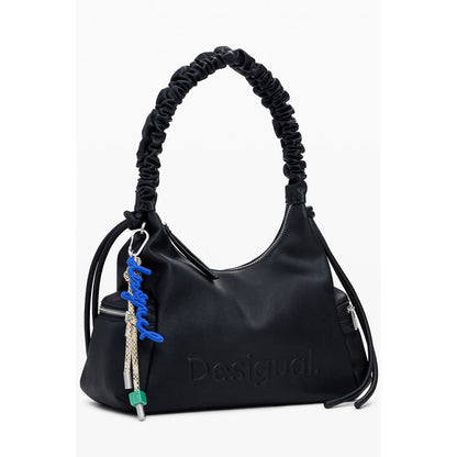 Desigual Black Polyethylene Women Handbag with shoulder handle and multiple pockets
