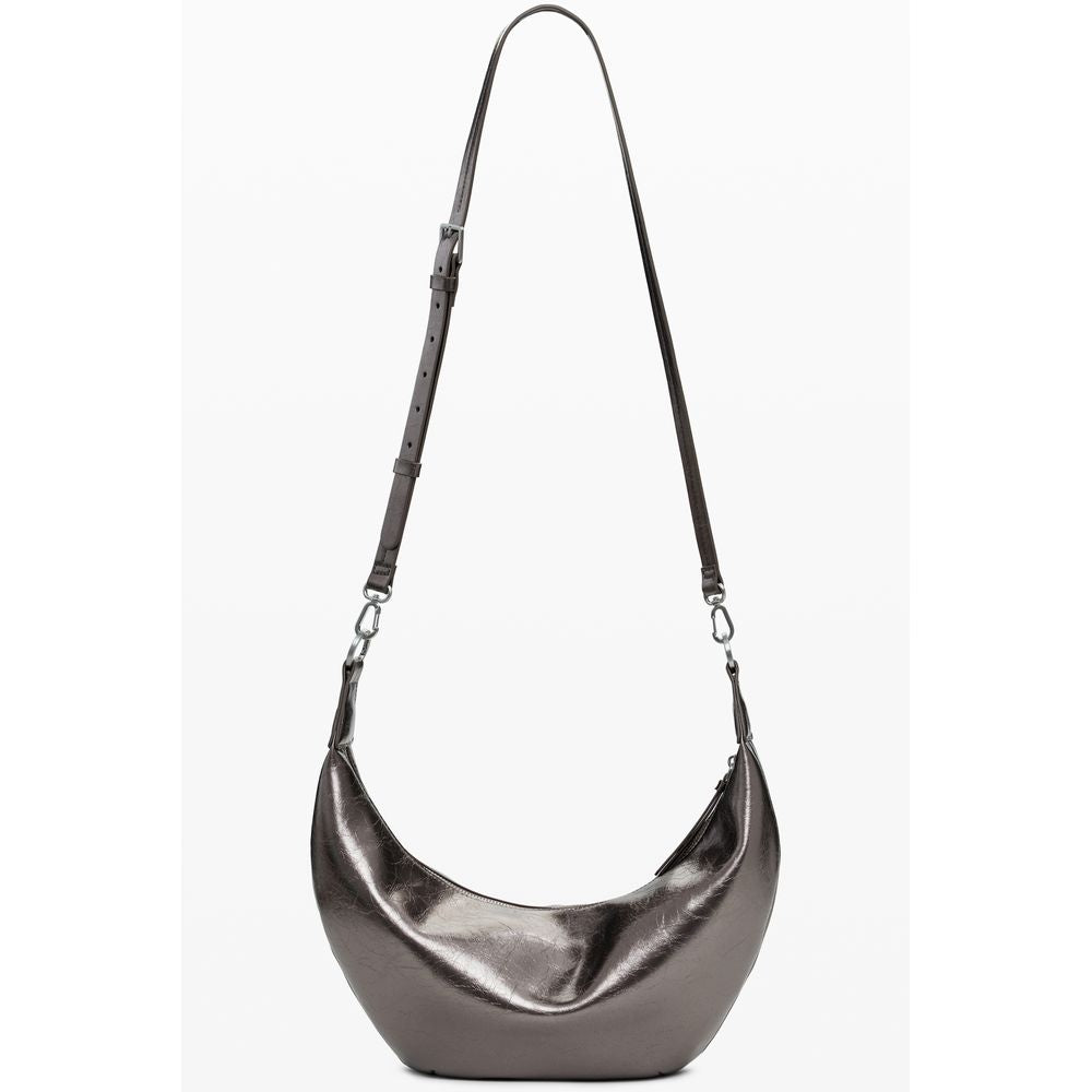 Desigual Bronze Polyethylene Women Handbag with removable shoulder handle and dual adjustable straps.