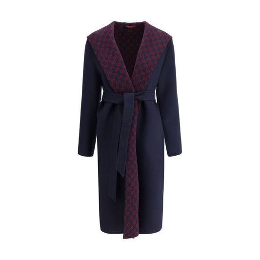 Gucci Blue Wool Coat