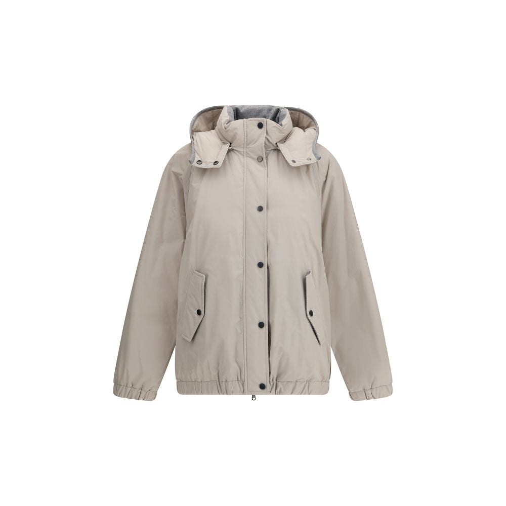 Brunello Cucinelli Gray Polyester Coat