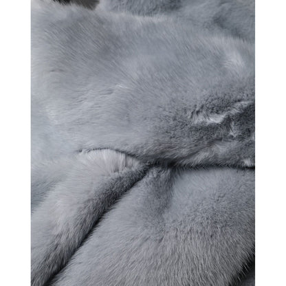 Dolce & Gabbana Powder Blue Mink Fur Neck Warmer Scarf