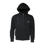 Dolce & Gabbana Black Logo FullZip Hooded Sweatshirt Sweater