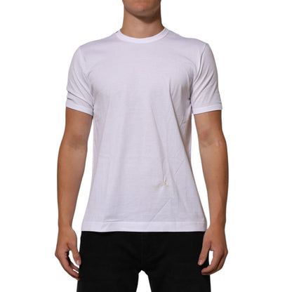 Dolce & Gabbana White Goodluck 2021 Cotton Crew Neck  T-shirt