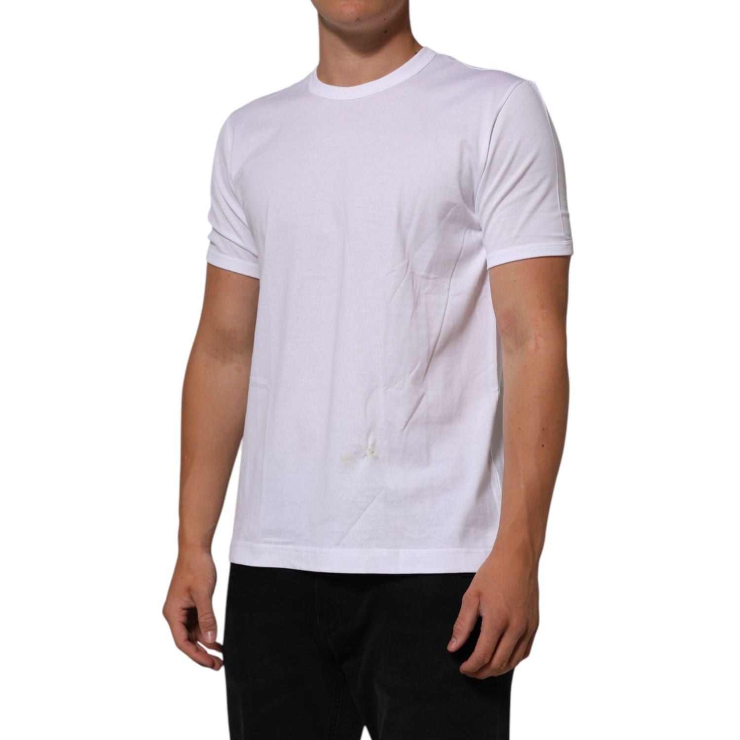 Dolce & Gabbana White Goodluck 2021 Cotton Crew Neck  T-shirt