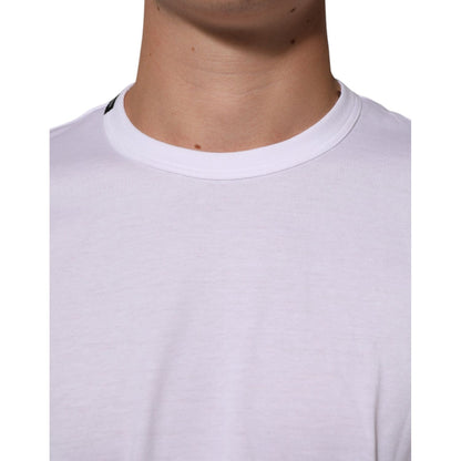 Dolce & Gabbana White Goodluck 2021 Cotton Crew Neck  T-shirt