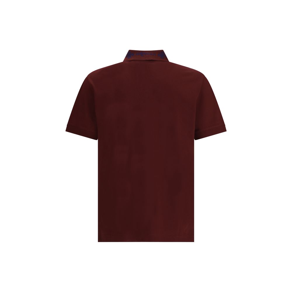 Alexander McQueen Bordeaux Cotton Polo Shirt