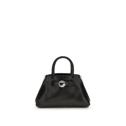 Coperni Black Calf Leather Bos Taurus Shoulder Bag with sleek silhouette and crinkled finish, featuring detachable strap, AW25 Season.