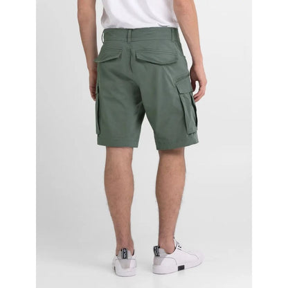 Replay Green Cotton Bermuda Shorts