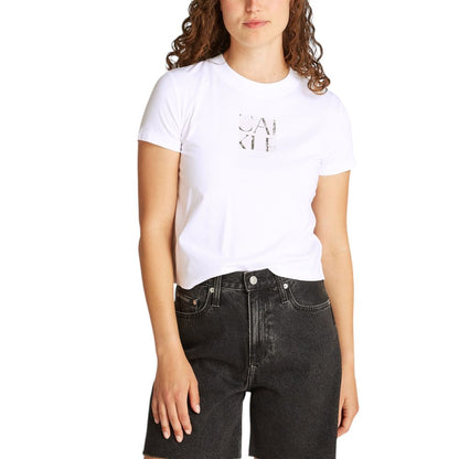Calvin Klein Jeans White Recycled Cotton T-Shirt Calvin Klein Jeans