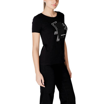 EA7 Emporio Armani Black Cotton T-Shirt EA7 Emporio Armani
