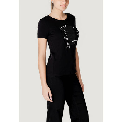 EA7 Emporio Armani Black Cotton T-Shirt EA7 Emporio Armani