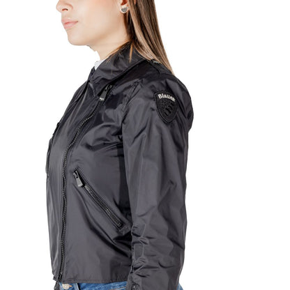 Blauer Black Polyamide Biker Jacket Blauer