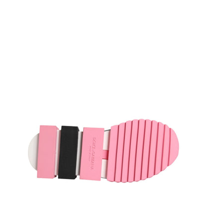 Dolce & Gabbana White Rose Print Sorrento Sneakers Shoes