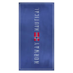 Norway 1963 Blue Polyester Swimwear beach towel with embroidery and logo, 90x180 cm in size, featuring Norway Nautical design.
