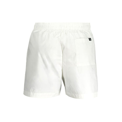 Calvin Klein White Polyester Bermuda Shorts Calvin Klein