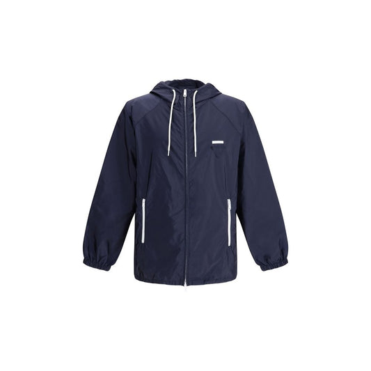 Prada Blue Recycled Polyamide Shell Jacket
