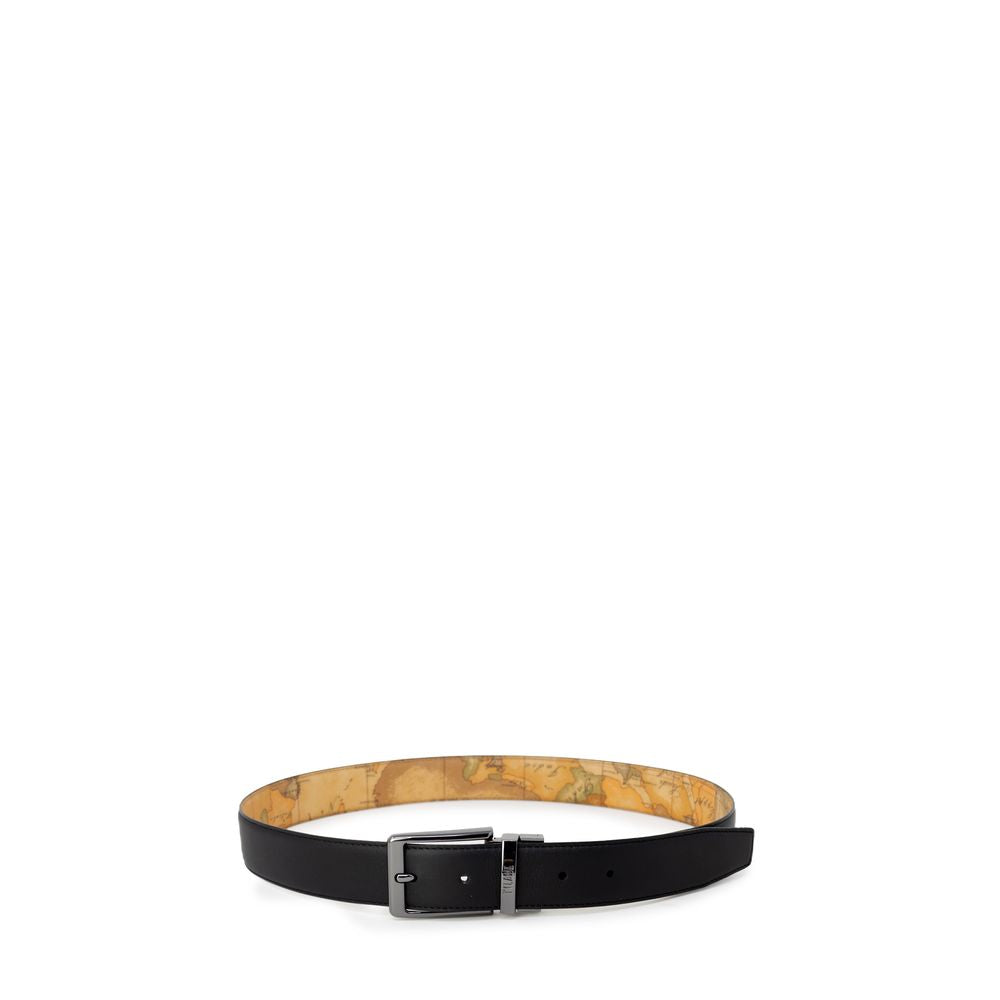 Alviero Martini Prima Classe Black Leather Regular Belt Alviero Martini Prima Classe