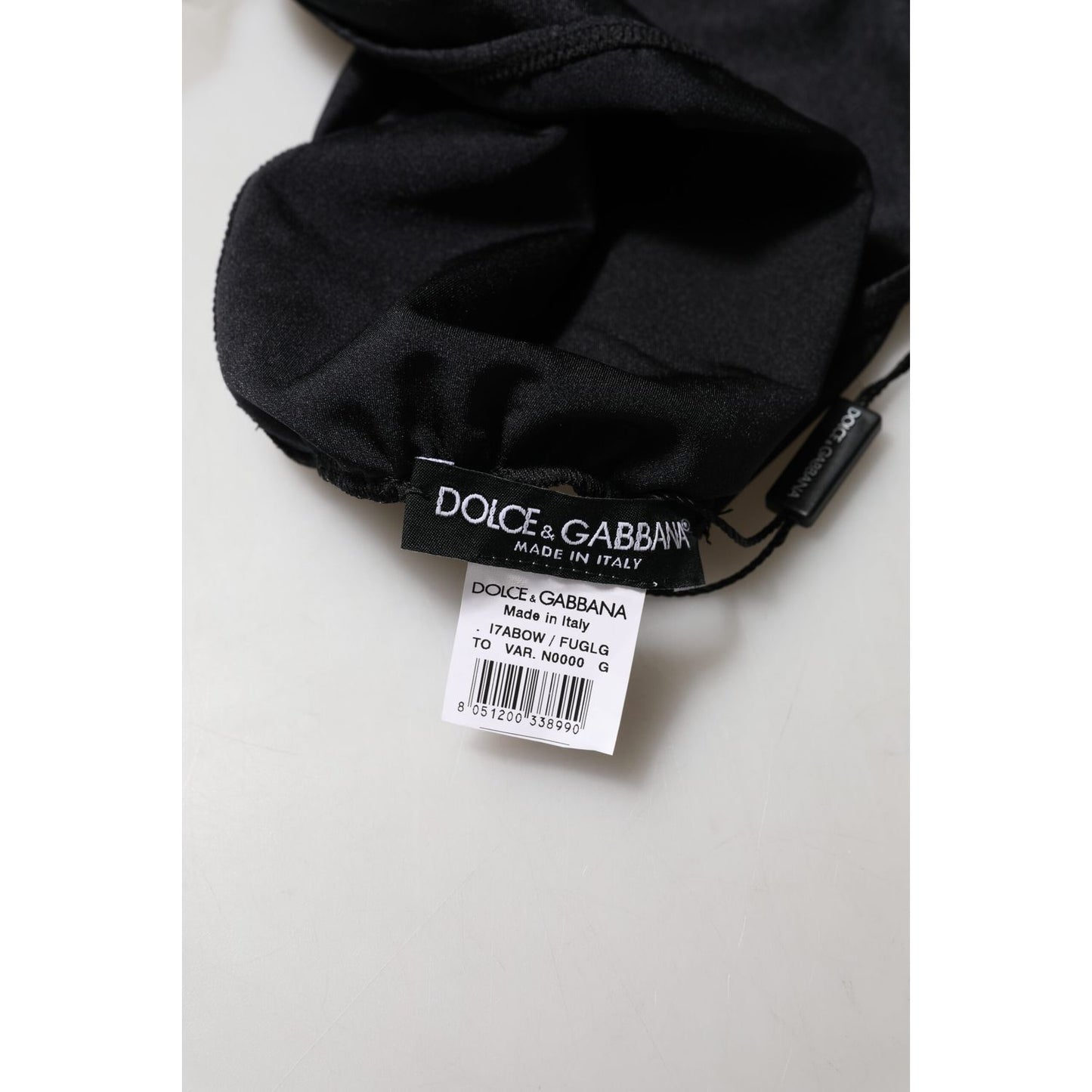 Dolce & Gabbana Black Nylon Blend Bandeau Strapless Tube Top Dolce & Gabbana