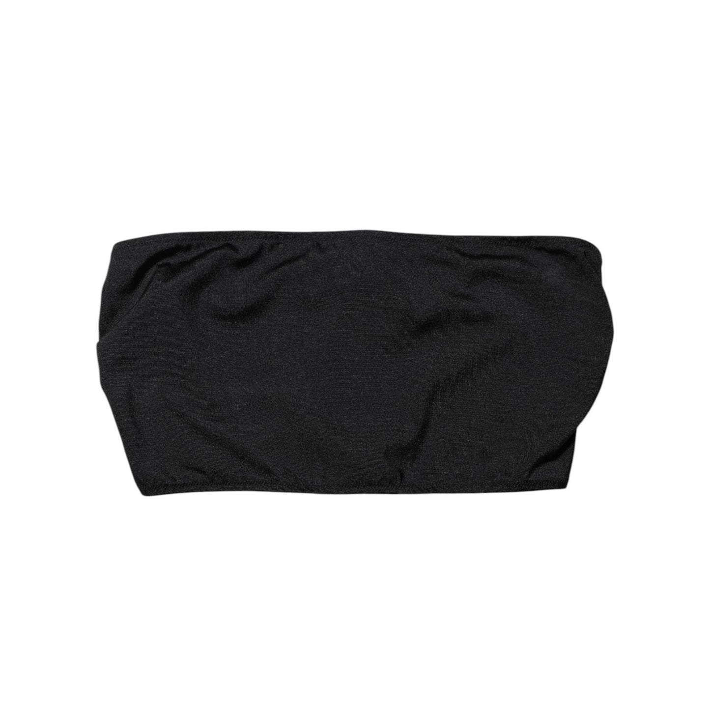 Dolce & Gabbana Black Nylon Blend Bandeau Strapless Tube Top Dolce & Gabbana