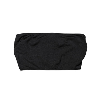 Dolce & Gabbana Black Nylon Blend Bandeau Strapless Tube Top Dolce & Gabbana