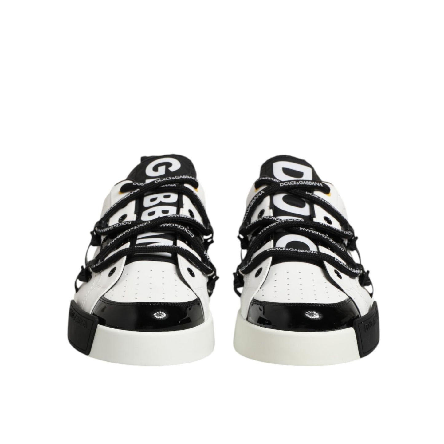 Dolce & Gabbana White Leather Logo Portofino Sneakers Shoes Dolce & Gabbana
