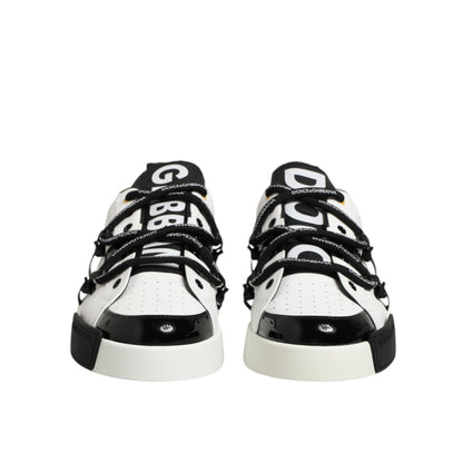Dolce & Gabbana White Leather Logo Portofino Sneakers Shoes Dolce & Gabbana