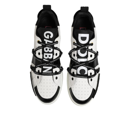 Dolce & Gabbana White Leather Logo Portofino Sneakers Shoes Dolce & Gabbana