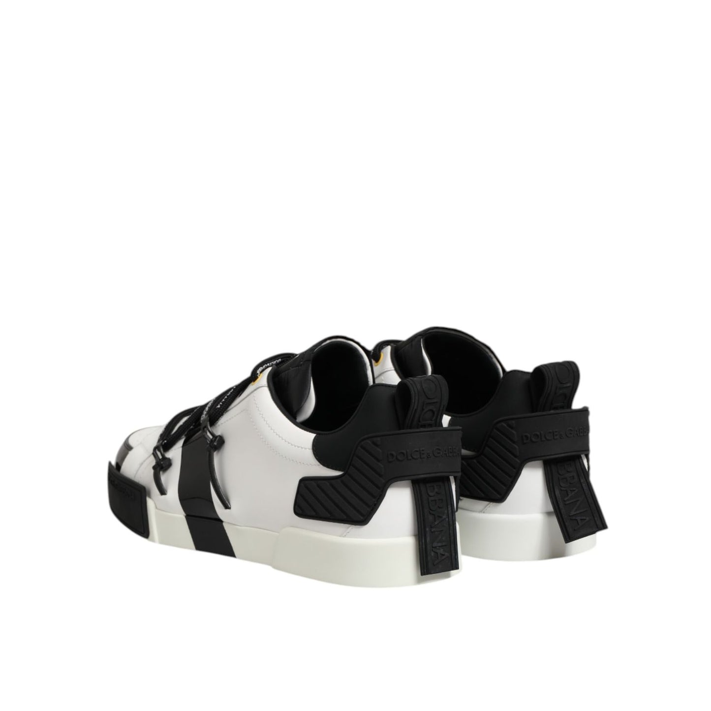Dolce & Gabbana White Leather Logo Portofino Sneakers Shoes Dolce & Gabbana