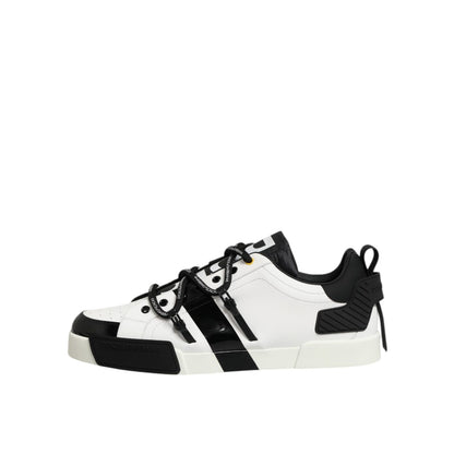 Dolce & Gabbana White Leather Logo Portofino Sneakers Shoes Dolce & Gabbana