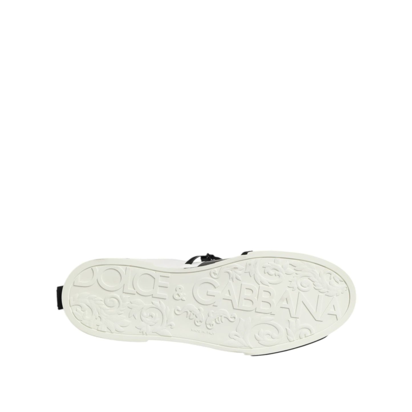 Dolce & Gabbana White Leather Logo Portofino Sneakers Shoes Dolce & Gabbana