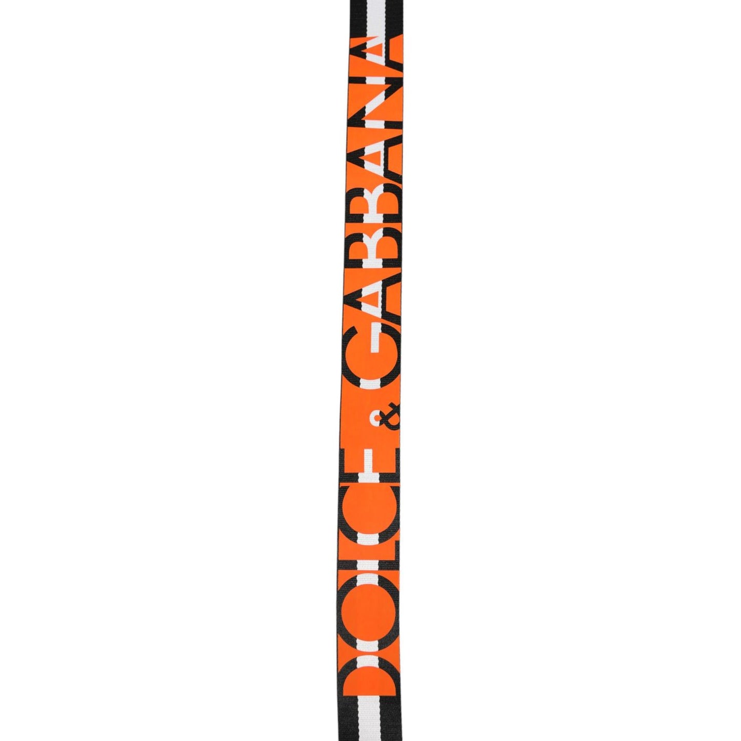 Dolce & Gabbana Black White Striped Logo Metal Buckle Belt Dolce & Gabbana