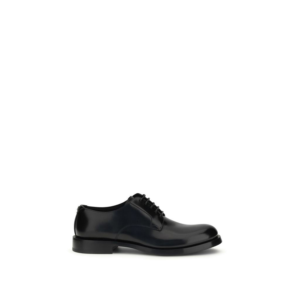Dolce & Gabbana Black Calf Leather Bos Taurus Oxfords And Derbies Dolce & Gabbana
