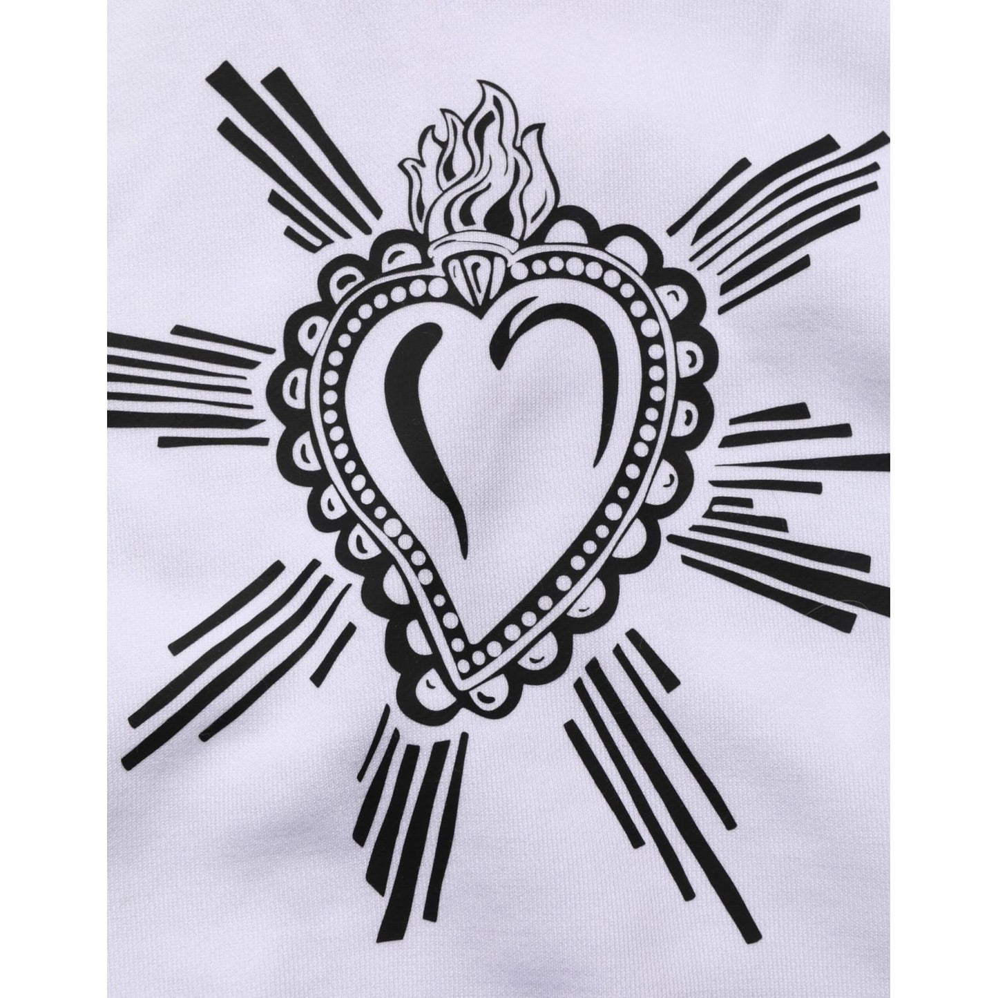 Dolce & Gabbana White Sacred Heart Hooded Sweatshirt Sweater Dolce & Gabbana