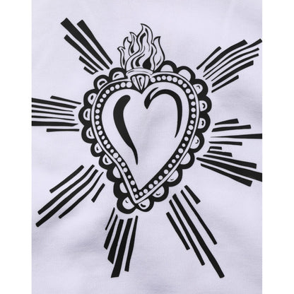 Dolce & Gabbana White Sacred Heart Hooded Sweatshirt Sweater Dolce & Gabbana